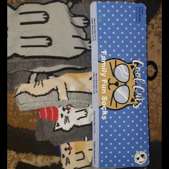 Fun ocks cool cat and pizza sock family pack NWT - Picture 2 of 5